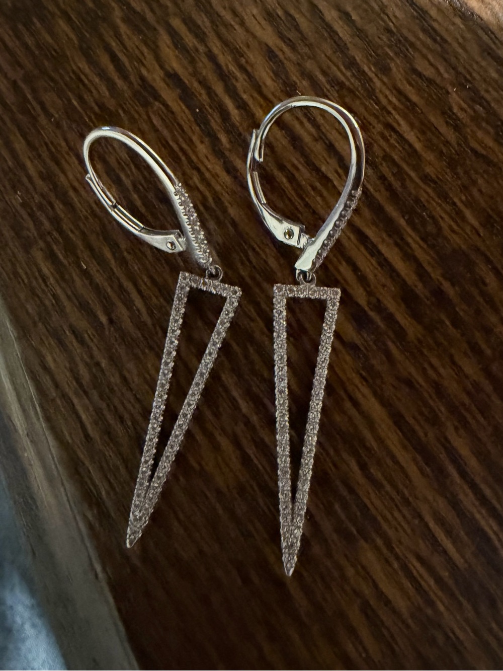 Gabriel & Co 14k white gold diamond drop earrings